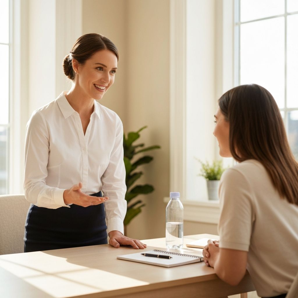 Nutritionist helping client
